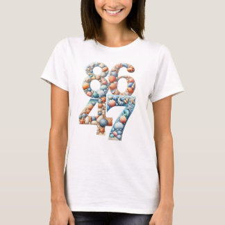 SEASHELL ZOMER 8647 ANTI TRUMP NUMMERS T-SHIRT