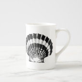 Seashell - zwart-wit porselein kop (Rechts)