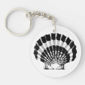 Seashell - zwart-wit sleutelhanger (Voorkant)