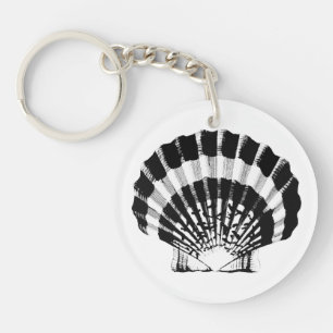 Seashell - zwart-wit sleutelhanger