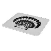 Seashell - zwart-wit snijplank (Hoek)