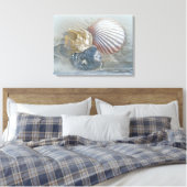 Seashellen en Surf Canvas Afdruk (Insitu (Slaapkamer))
