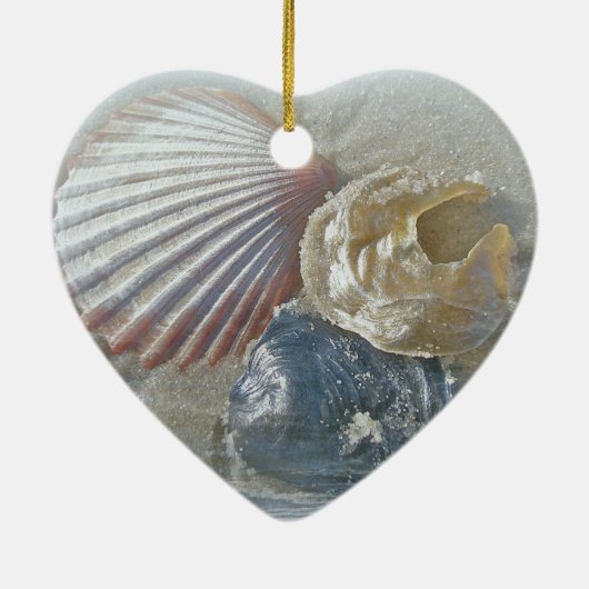 Seashellen en Surf Keramisch Ornament (Achterkant)