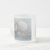 Seashellen en Surf Matglas Koffiemok (Voorkant links)