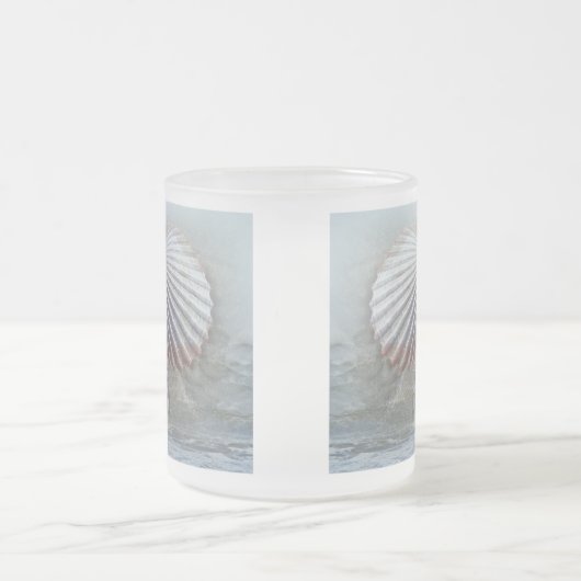 Seashellen en Surf Matglas Koffiemok (Center)