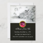 SEASHELLEN ZWEET SIXTEEN PARTIJ, Ruby Monogram Kaart (Achterkant)