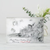 SEASHELLEN ZWEET SIXTEEN PARTIJ, Ruby Monogram Kaart (Staand voorkant)