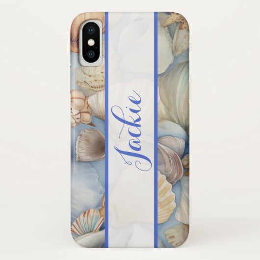 Seashells achtergrond Case-Mate iPhone Case (Achterkant)