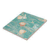 Seashells and Ocean Waves Pattern (10) Tegeltje (Zijkant)