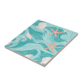 Seashells and Ocean Waves Pattern (13) Tegeltje (Zijkant)