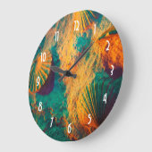 Seashells and Sand in Green and Orange Grote Klok (Hoek)