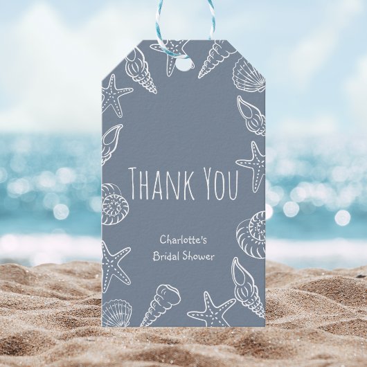 Seashells and Star Fish Bridal Shower Thank You Cadeaulabel