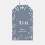 Seashells and Star Fish Bridal Shower Thank You Cadeaulabel (Achterkant)