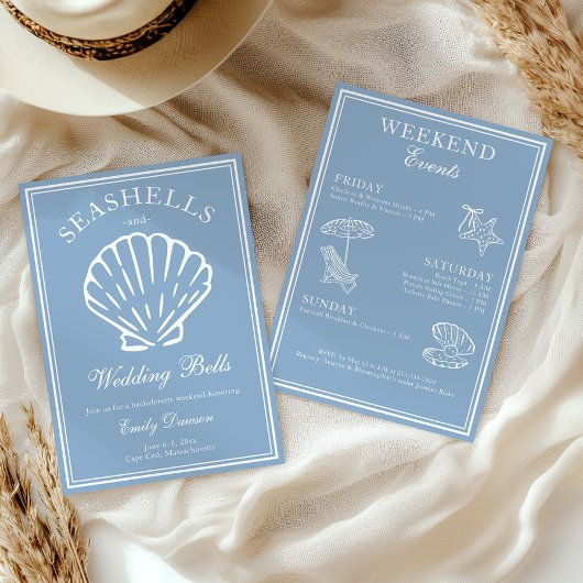 Seashells and Wedding Bells Bachelorette Weekend Kaart