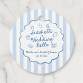 Seashells and Wedding Bells Coastal Bridal Shower Bedankjes Labels (Achterkant)