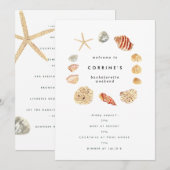 Seashells Bachelorette Party Route Extra Dag Kaart (Voorkant / Achterkant)