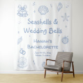 Seashells Bachelorette Party Welkom Wandkleed (In situ)