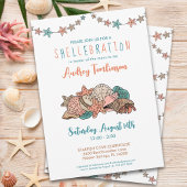 Seashells Beach Baby shower Kaart