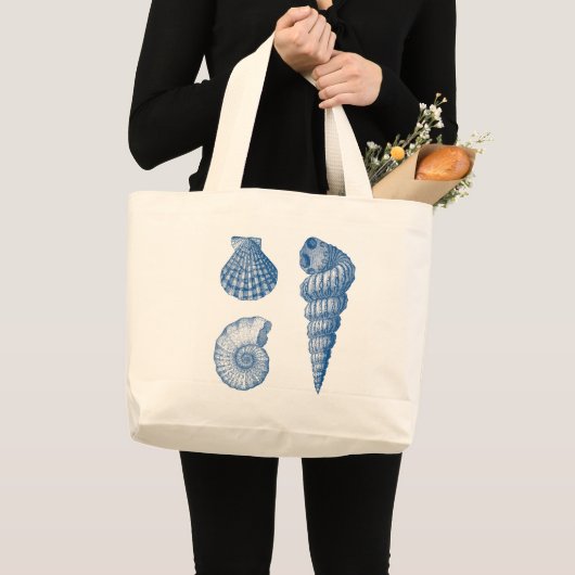 Seashells Beach Bag Grote Tote Bag (Voorkant (product))