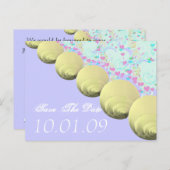 SeaShells Beach Bruiloft Aankondigingskaart (Voorkant / Achterkant)