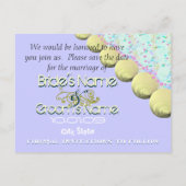 SeaShells Beach Bruiloft Aankondigingskaart (Achterkant)