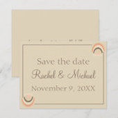 Seashells Beach bruiloft charme Save The Date (Voorkant / Achterkant)