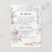 Seashells Beach bruiloft informatie kaart (Voorkant)