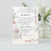 Seashells Beach bruiloft informatie kaart (Staand voorkant)