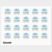 Seashells Beach Bruiloft Thema Envelope Seals Labe Ronde Sticker (Vel)
