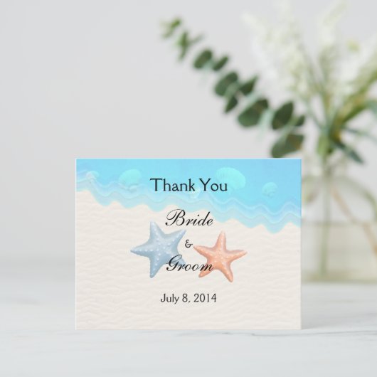 Seashells Beach Dank u Briefkaart (Staand voorkant)