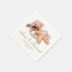 Seashells Beach Destination Wedding Custom Party Servetten