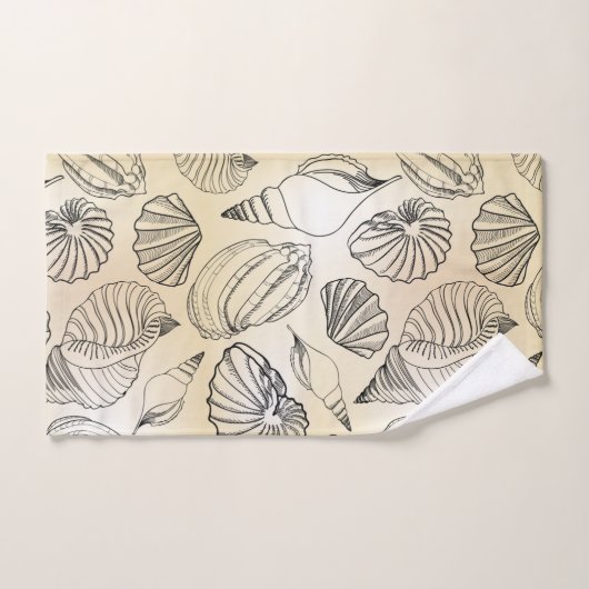 Seashells Beach House Nautical Bad Handdoek (Handdoek)