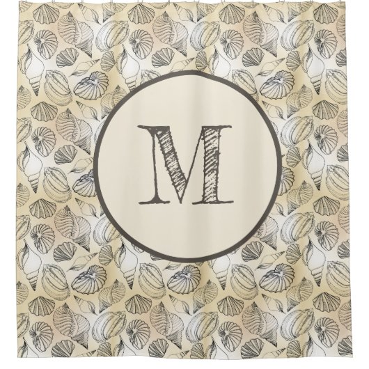 Seashells Beach House Nautical Douchegordijn (Voorkant)