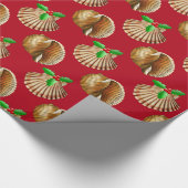 Seashells Beach Kerstmis Cadeaupapier (Hoek)