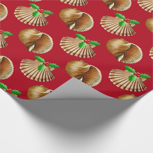 Seashells Beach Kerstmis Cadeaupapier (Hoek)