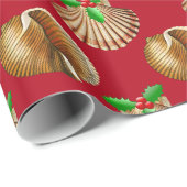Seashells Beach Kerstmis Cadeaupapier (Rol Hoek)