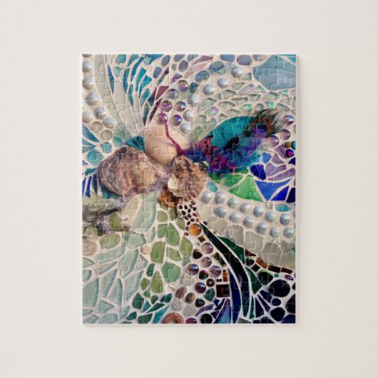 Seashells Beach Pattern Mosaic Legpuzzel (Verticaal)
