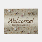 Seashells Beach Personalized Welcome Doormat Deurmat (Voorkant)