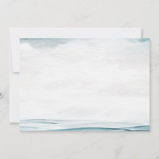 Seashells Beach Retirement Party Kaart (Achterkant)