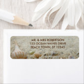 Seashells Beach Sand Coastal Retouradres Etiket (Insitu)