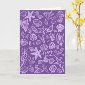 Seashells Beach Shells Ocean Happy Birthday Kaart (Gele Bloem)