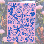 Seashells Beach Shells Ocean Happy Birthday Kaart