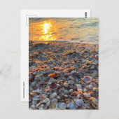 Seashells Beach Sunset Clearwater Florida Foto Briefkaart (Voorkant / Achterkant)