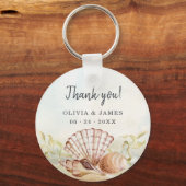 Seashells Beach Tropisch Bedankt voor je huwelijk Sleutelhanger (Voorkant)