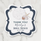 Seashells Beach Wedding Bedankjes Labels (Voorkant)