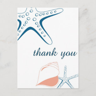 Seashells Bedankt Briefkaart