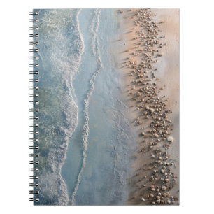 Seashells beroemd gemaakt door Shoreline Waves Not Notitieboek
