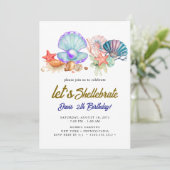 seashells  Birthday  Kaart (Staand voorkant)