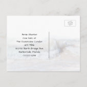 Seashells Black and White New Address Notice Briefkaart (Achterkant)
