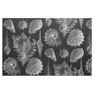  Seashells Black Stof